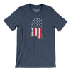 Mississippi American Flag Men/Unisex T-Shirt-Heather Navy-Allegiant Goods Co. Vintage Sports Apparel
