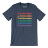 Louisiana Pride Men/Unisex T-Shirt-Heather Navy-Allegiant Goods Co. Vintage Sports Apparel