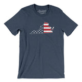 Virginia American Flag Men/Unisex T-Shirt-Allegiant Goods Co. Vintage Sports Apparel
