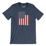Utah American Flag Men/Unisex T-Shirt-Allegiant Goods Co. Vintage Sports Apparel