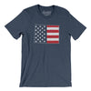 Colorado American Flag Men/Unisex T-Shirt-Heather Navy-Allegiant Goods Co. Vintage Sports Apparel