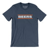 Chicago BEERS Men/Unisex T-Shirt-Heather Navy-Allegiant Goods Co. Vintage Sports Apparel