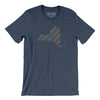 New York Pride State Men/Unisex T-Shirt-Heather Navy-Allegiant Goods Co. Vintage Sports Apparel