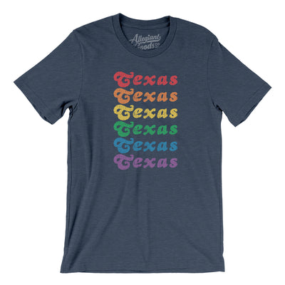 Texas Pride Men/Unisex T-Shirt-Heather Navy-Allegiant Goods Co. Vintage Sports Apparel