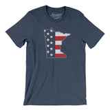 Minnesota American Flag Men/Unisex T-Shirt-Allegiant Goods Co. Vintage Sports Apparel