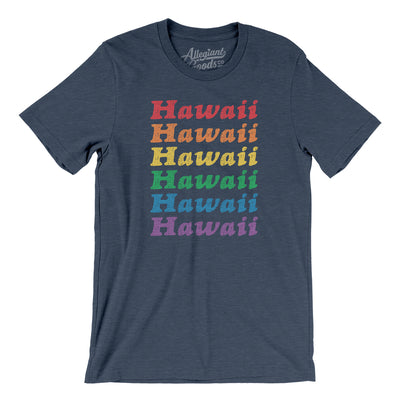 Hawaii Pride Men/Unisex T-Shirt-Heather Navy-Allegiant Goods Co. Vintage Sports Apparel