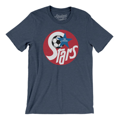 St. Louis Stars Soccer Men/Unisex T-Shirt-Heather Navy-Allegiant Goods Co. Vintage Sports Apparel
