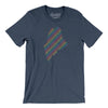 Maine Pride State Men/Unisex T-Shirt-Heather Navy-Allegiant Goods Co. Vintage Sports Apparel
