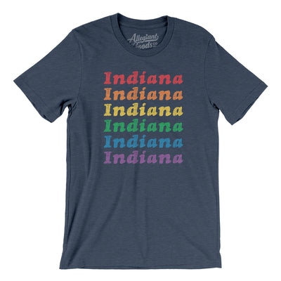 Indiana Pride Men/Unisex T-Shirt-Heather Navy-Allegiant Goods Co. Vintage Sports Apparel