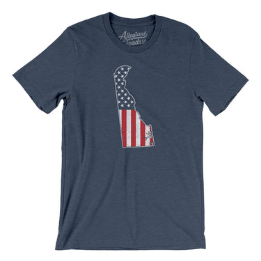 Delaware American Flag Men/Unisex T-Shirt-Allegiant Goods Co. Vintage Sports Apparel