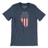 Illinois American Flag Men/Unisex T-Shirt-Allegiant Goods Co. Vintage Sports Apparel