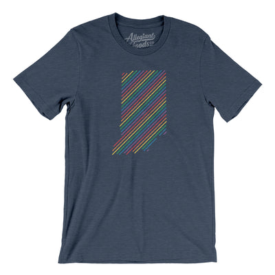 Indiana Pride State Men/Unisex T-Shirt-Heather Navy-Allegiant Goods Co. Vintage Sports Apparel
