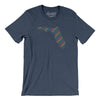Florida Pride State Men/Unisex T-Shirt-Heather Navy-Allegiant Goods Co. Vintage Sports Apparel