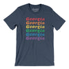 Georgia Pride Men/Unisex T-Shirt-Heather Navy-Allegiant Goods Co. Vintage Sports Apparel