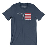 Oklahoma American Flag Men/Unisex T-Shirt-Allegiant Goods Co. Vintage Sports Apparel