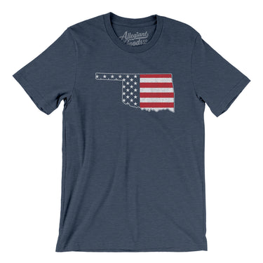 Oklahoma American Flag Men/Unisex T-Shirt-Allegiant Goods Co. Vintage Sports Apparel