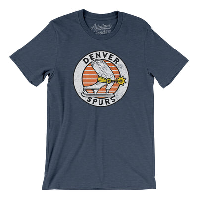 Denver Spurs Hockey Men/Unisex T-Shirt-Heather Navy-Allegiant Goods Co. Vintage Sports Apparel
