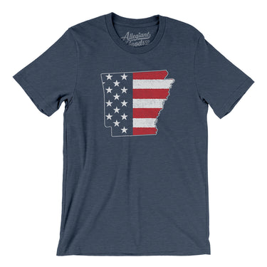 Arkansas American Flag Men/Unisex T-Shirt-Allegiant Goods Co. Vintage Sports Apparel