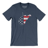 West Virginia American Flag Men/Unisex T-Shirt-Allegiant Goods Co. Vintage Sports Apparel