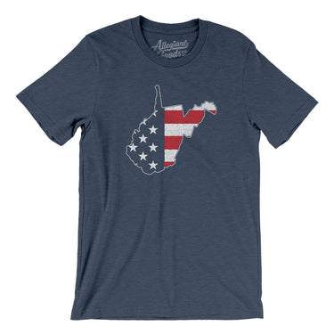 West Virginia American Flag Men/Unisex T-Shirt-Allegiant Goods Co. Vintage Sports Apparel
