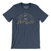 Drink Like a New Yorker Men/Unisex T-Shirt-Heather Navy-Allegiant Goods Co. Vintage Sports Apparel