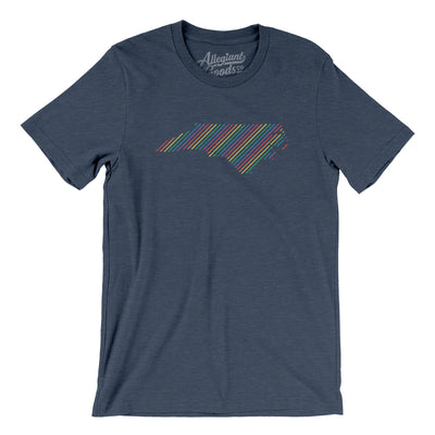 North Carolina Pride State Men/Unisex T-Shirt-Heather Navy-Allegiant Goods Co. Vintage Sports Apparel