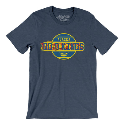 Alaska Gold Kings Hockey Men/Unisex T-Shirt-Heather Navy-Allegiant Goods Co. Vintage Sports Apparel