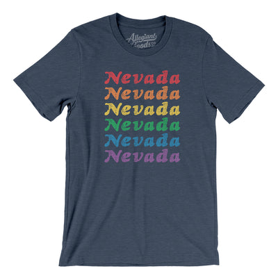 Nevada Pride Men/Unisex T-Shirt-Heather Navy-Allegiant Goods Co. Vintage Sports Apparel
