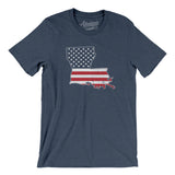 Louisiana American Flag Men/Unisex T-Shirt-Allegiant Goods Co. Vintage Sports Apparel