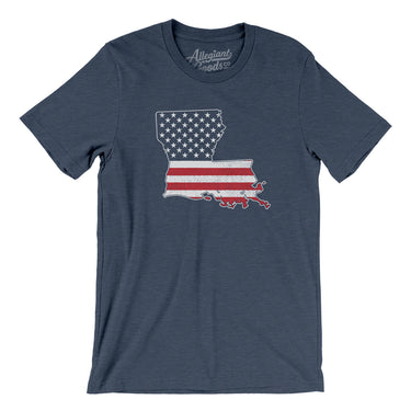 Louisiana American Flag Men/Unisex T-Shirt-Allegiant Goods Co. Vintage Sports Apparel