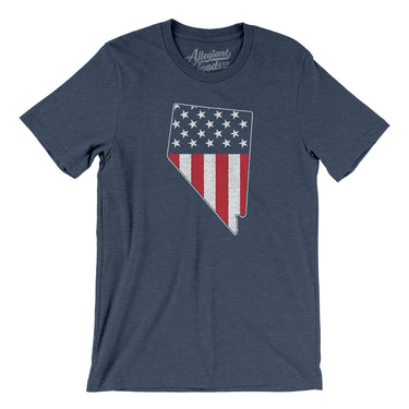 Nevada American Flag Men/Unisex T-Shirt-Allegiant Goods Co. Vintage Sports Apparel
