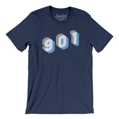 Memphis 901 Area Code Men/Unisex T-Shirt-Navy-Allegiant Goods Co. Vintage Sports Apparel