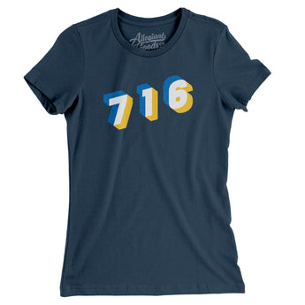 Buffalo 716 Area Code Women's T-Shirt-Allegiant Goods Co. Vintage Sports Apparel