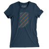 Indiana Pride State Women's T-Shirt-Navy-Allegiant Goods Co. Vintage Sports Apparel