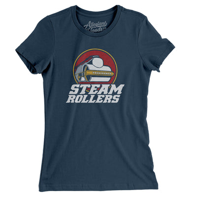Providence Steamrollers Basketball Women's T-Shirt-Navy-Allegiant Goods Co. Vintage Sports Apparel