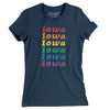 Iowa Pride Women's T-Shirt-Navy-Allegiant Goods Co. Vintage Sports Apparel