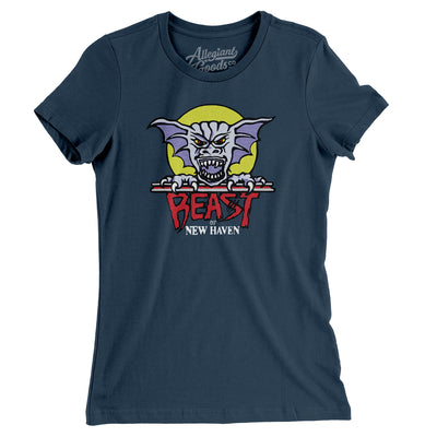 New Haven Beast Hockey Women's T-Shirt-Navy-Allegiant Goods Co. Vintage Sports Apparel