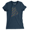 Rhode Island Pride State Women's T-Shirt-Navy-Allegiant Goods Co. Vintage Sports Apparel