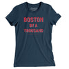 Boston By A Thousand Women's T-Shirt-Navy-Allegiant Goods Co. Vintage Sports Apparel