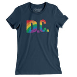 Washington D.C Pride Women's T-Shirt-Navy-Allegiant Goods Co. Vintage Sports Apparel