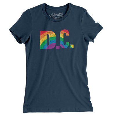 Washington D.C Pride Women's T-Shirt-Navy-Allegiant Goods Co. Vintage Sports Apparel