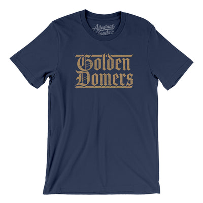 Golden Domers Men/Unisex T-Shirt-Navy-Allegiant Goods Co. Vintage Sports Apparel