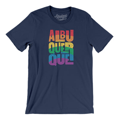 Albuquerque New Mexico Pride Men/Unisex T-Shirt-Navy-Allegiant Goods Co. Vintage Sports Apparel