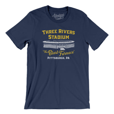 Pittsburgh Three Rivers Stadium Men/Unisex T-Shirt-Navy-Allegiant Goods Co. Vintage Sports Apparel