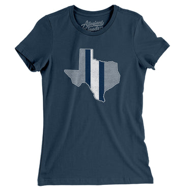 Texas Helmet Stripes Women's T-Shirt-Allegiant Goods Co. Vintage Sports Apparel