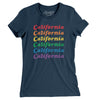 California Pride Women's T-Shirt-Navy-Allegiant Goods Co. Vintage Sports Apparel