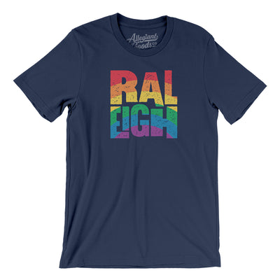 Raleigh North Carolina Pride Men/Unisex T-Shirt-Navy-Allegiant Goods Co. Vintage Sports Apparel