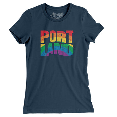 Portland Oregon Pride Women's T-Shirt-Allegiant Goods Co. Vintage Sports Apparel