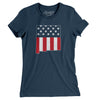 New Mexico American Flag Women's T-Shirt-Navy-Allegiant Goods Co. Vintage Sports Apparel