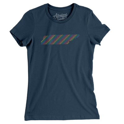 Tennessee Pride State Women's T-Shirt-Navy-Allegiant Goods Co. Vintage Sports Apparel